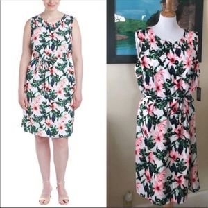 Vince Camuto Belted Midi Dress